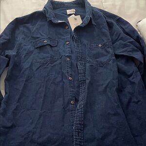 Flint and Tinder Dark Blue Casual Button Down Shirt